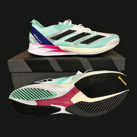Adidas Adizero Adios 7 M Running Shoes Mint Sneaker Style GV9059 Men Size 10 US - Picture 15 of 16